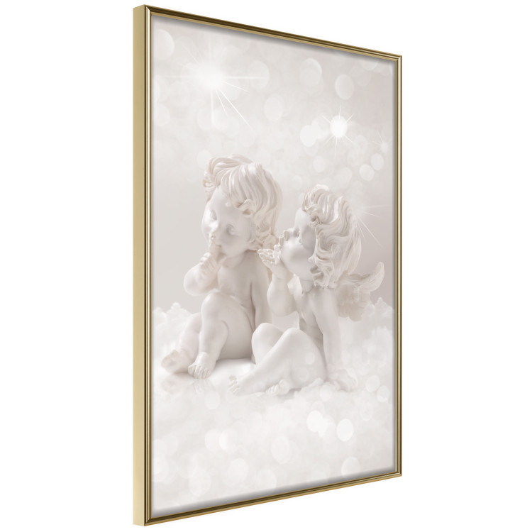 Wall Poster Love in the Clouds - boy and girl as angels in the clouds 124969 additionalImage 12