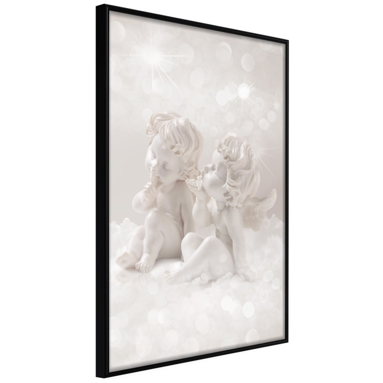 Wall Poster Love in the Clouds - boy and girl as angels in the clouds 124969 additionalImage 10