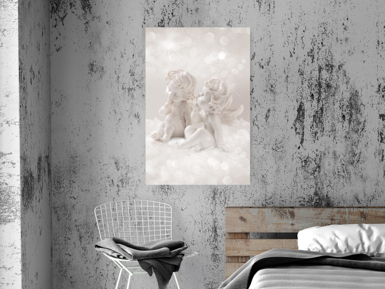 Wall Poster Love in the Clouds - boy and girl as angels in the clouds 124969 additionalImage 18