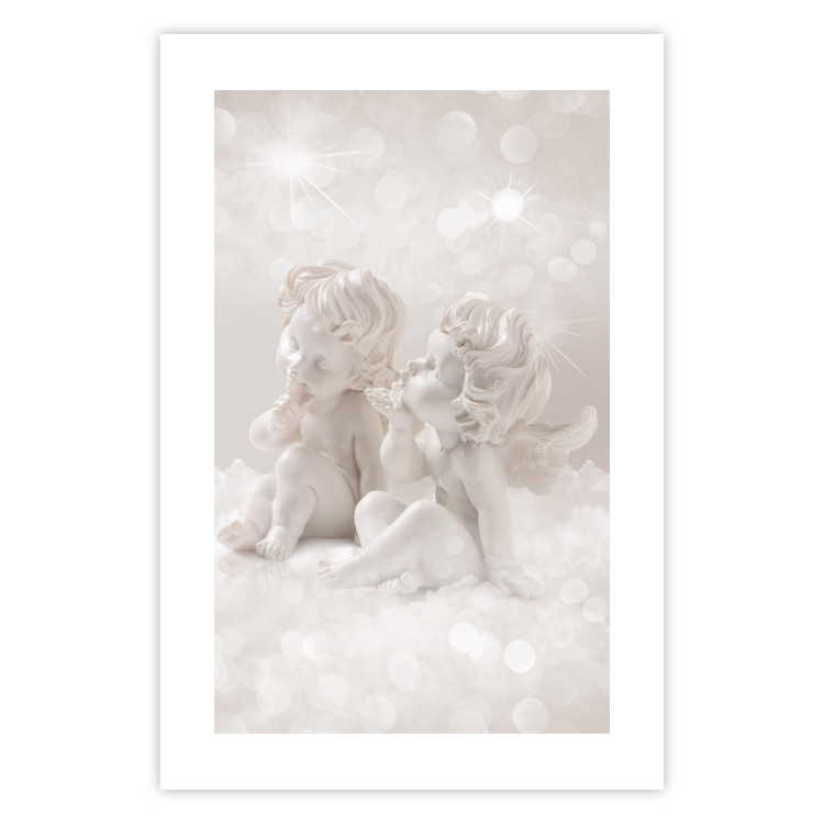 Wall Poster Love in the Clouds - boy and girl as angels in the clouds 124969 additionalImage 15