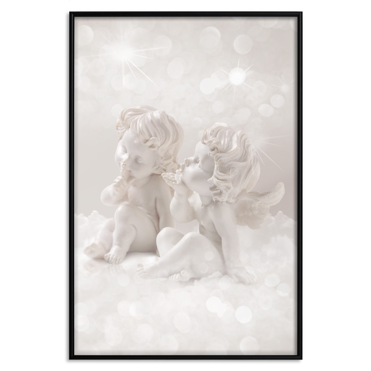 Wall Poster Love in the Clouds - boy and girl as angels in the clouds 124969 additionalImage 16