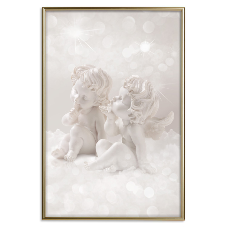 Wall Poster Love in the Clouds - boy and girl as angels in the clouds 124969 additionalImage 17