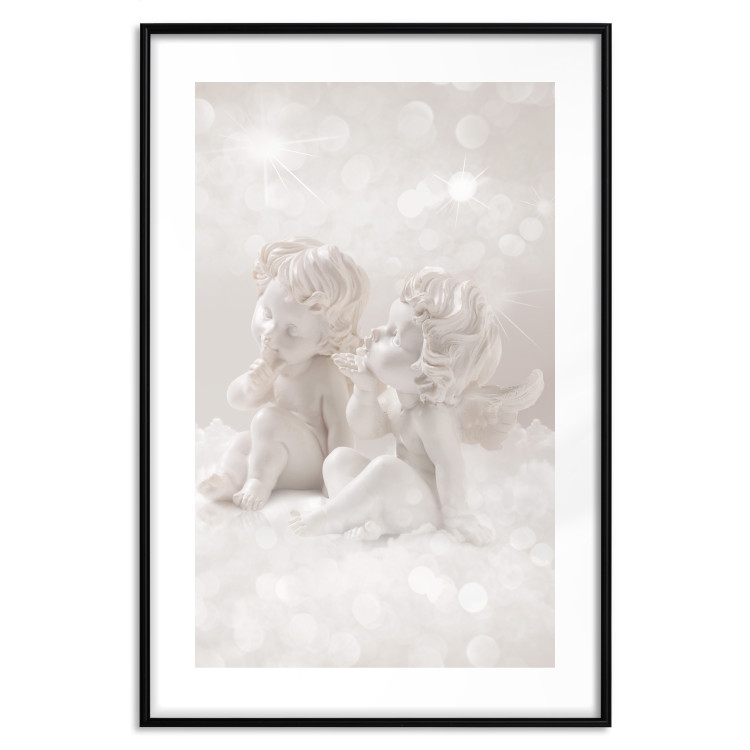 Wall Poster Love in the Clouds - boy and girl as angels in the clouds 124969 additionalImage 19