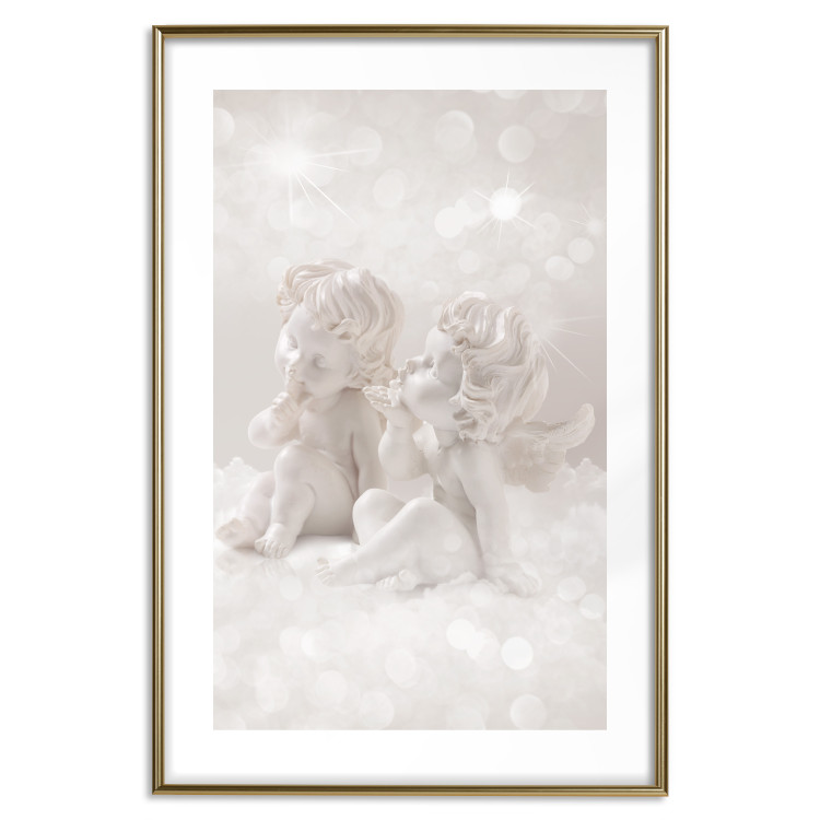Wall Poster Love in the Clouds - boy and girl as angels in the clouds 124969 additionalImage 20