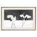 Poster Dancing Cranes - winged animals in a black and white motif 125369 additionalThumb 19