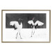 Poster Dancing Cranes - winged animals in a black and white motif 125369 additionalThumb 16