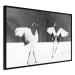 Poster Dancing Cranes - winged animals in a black and white motif 125369 additionalThumb 10