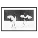 Poster Dancing Cranes - winged animals in a black and white motif 125369 additionalThumb 17