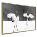 Poster Dancing Cranes - winged animals in a black and white motif 125369 additionalThumb 14