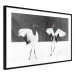 Poster Dancing Cranes - winged animals in a black and white motif 125369 additionalThumb 13