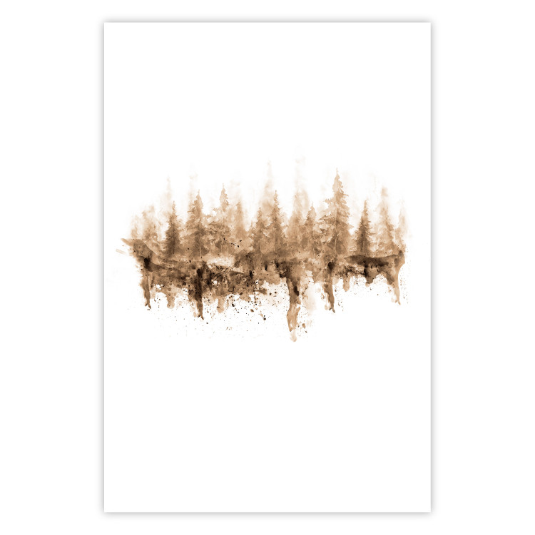 Wall Poster Mystic Forest - abstract scattered sand mimicking a forest pattern 125669