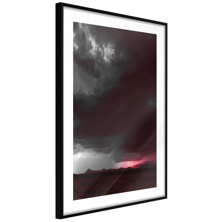 Poster Restlessness - landscape with dark clouds against a stormy lightning background 125869 additionalImage 11