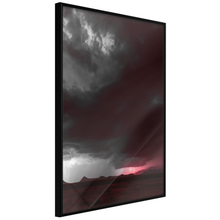 Poster Restlessness - landscape with dark clouds against a stormy lightning background 125869 additionalImage 10