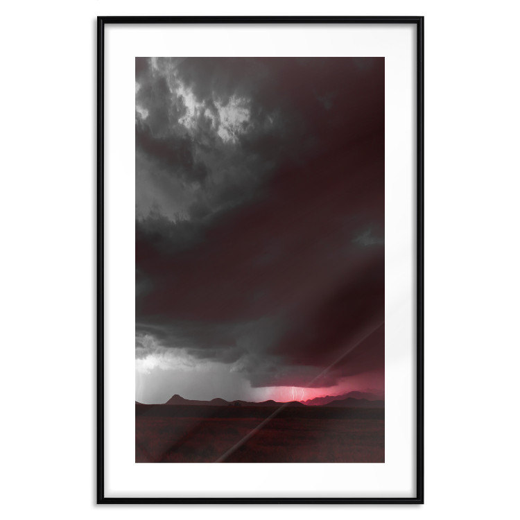 Poster Restlessness - landscape with dark clouds against a stormy lightning background 125869 additionalImage 15