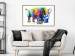 Poster Colorful Rhinoceros - abstract multicolored animal on a white background 126969 additionalThumb 13