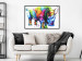 Poster Colorful Rhinoceros - abstract multicolored animal on a white background 126969 additionalThumb 6