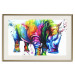Poster Colorful Rhinoceros - abstract multicolored animal on a white background 126969 additionalThumb 20
