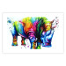 Poster Colorful Rhinoceros - abstract multicolored animal on a white background 126969 additionalThumb 19