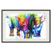 Poster Colorful Rhinoceros - abstract multicolored animal on a white background 126969 additionalThumb 19