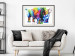 Poster Colorful Rhinoceros - abstract multicolored animal on a white background 126969 additionalThumb 24