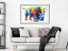 Poster Colorful Rhinoceros - abstract multicolored animal on a white background 126969 additionalThumb 22