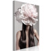 Canvas Print Blossom Head (4-part) - eclectic fantasy with a woman and peony 127269 additionalThumb 2