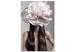 Canvas Print Blossom Head (4-part) - eclectic fantasy with a woman and peony 127269