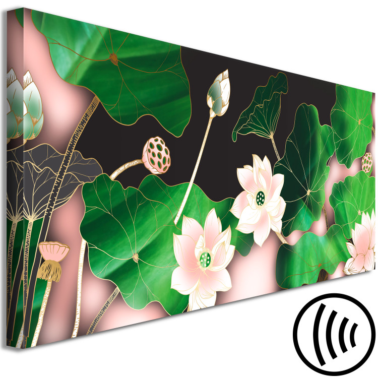 Canvas Print Wonderland (1-part) narrow - abstract pink plants 128869 additionalImage 6