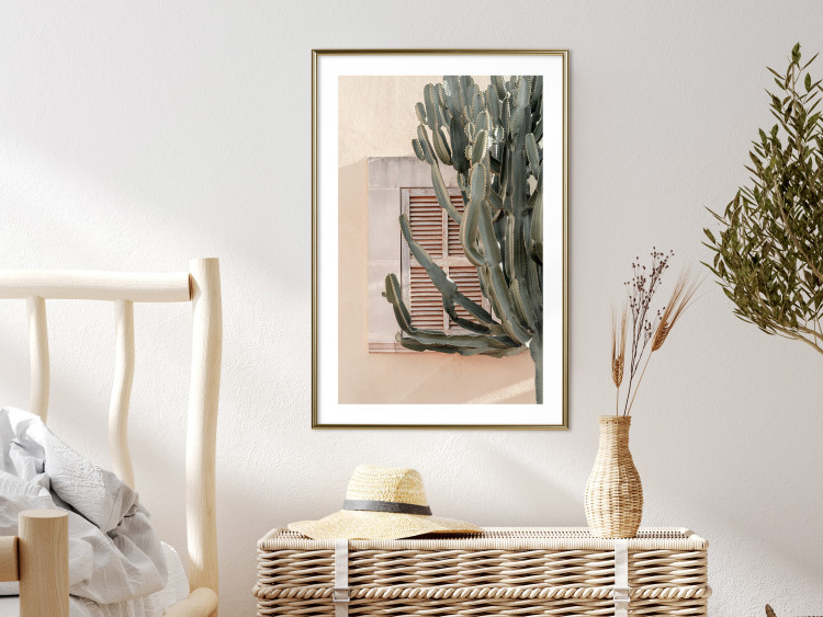 Wall Poster Green Thorns - composition with tropical plant against architecture 129469 additionalImage 13
