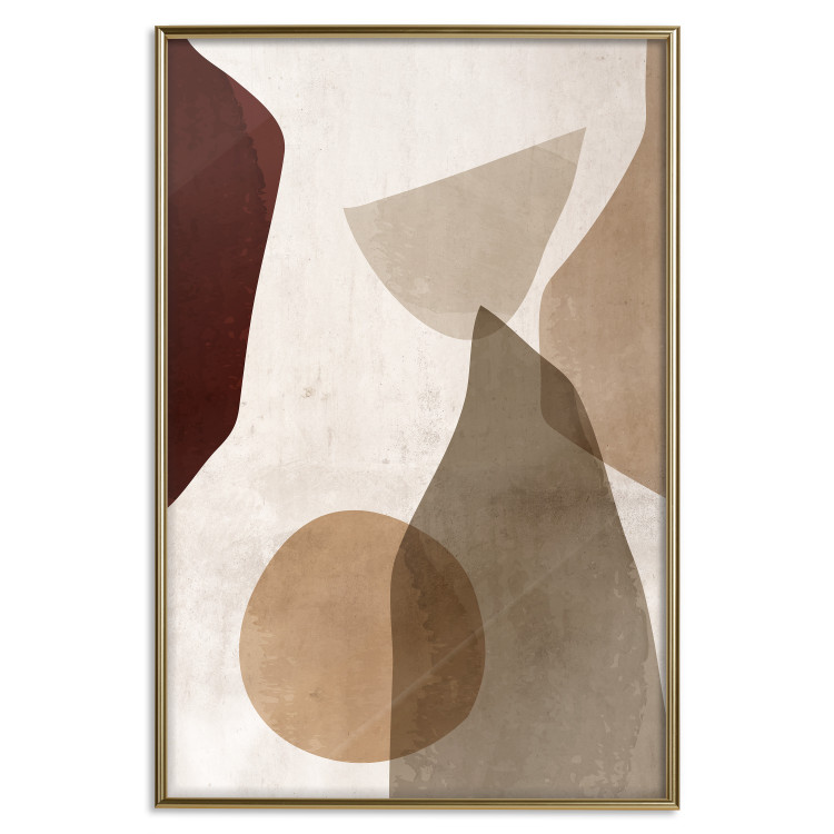 Poster Autumn Shuffle - composition of abstract geometric figures 130469 additionalImage 21