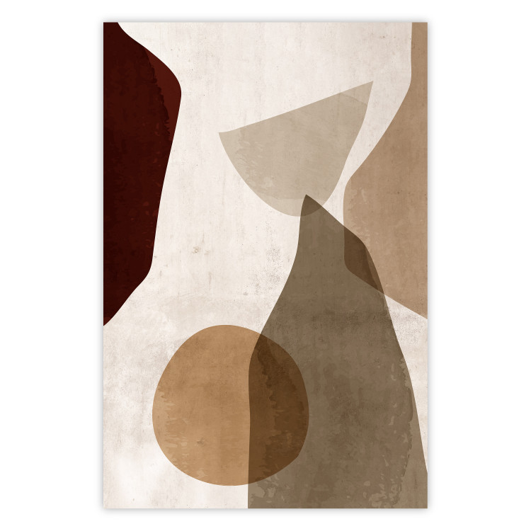 Poster Autumn Shuffle - composition of abstract geometric figures 130469
