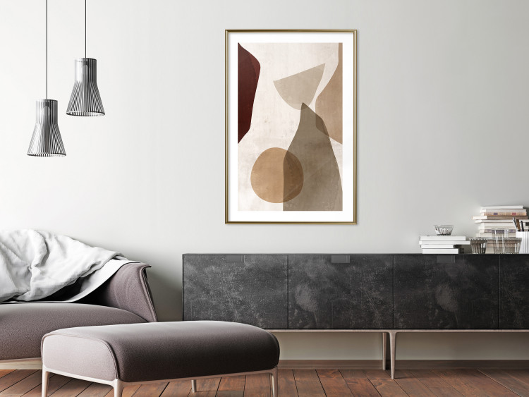 Poster Autumn Shuffle - composition of abstract geometric figures 130469 additionalImage 13