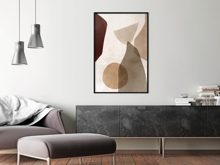 Poster Autumn Shuffle - composition of abstract geometric figures 130469 additionalImage 6