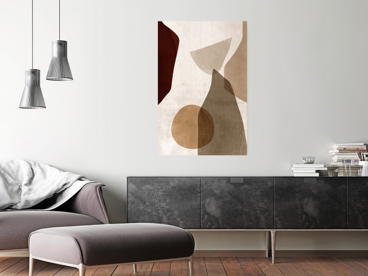 Poster Autumn Shuffle - composition of abstract geometric figures 130469 additionalImage 2
