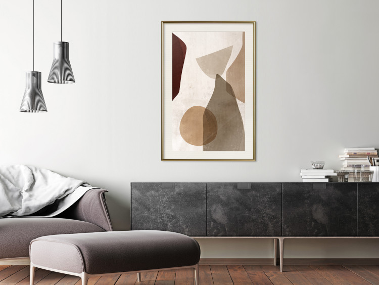 Poster Autumn Shuffle - composition of abstract geometric figures 130469 additionalImage 22