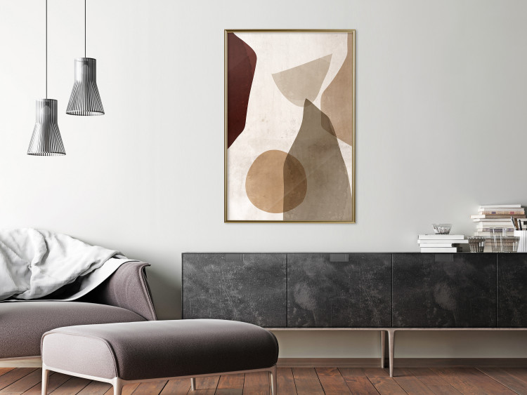 Poster Autumn Shuffle - composition of abstract geometric figures 130469 additionalImage 5