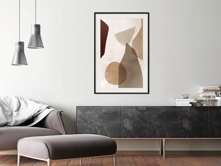 Poster Autumn Shuffle - composition of abstract geometric figures 130469 additionalImage 24