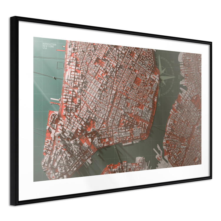Wall Poster Let's Meet in Manhattan - map fragment of New York City 131769 additionalImage 6