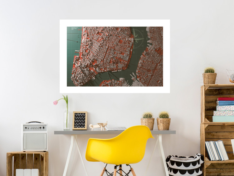 Wall Poster Let's Meet in Manhattan - map fragment of New York City 131769 additionalImage 3