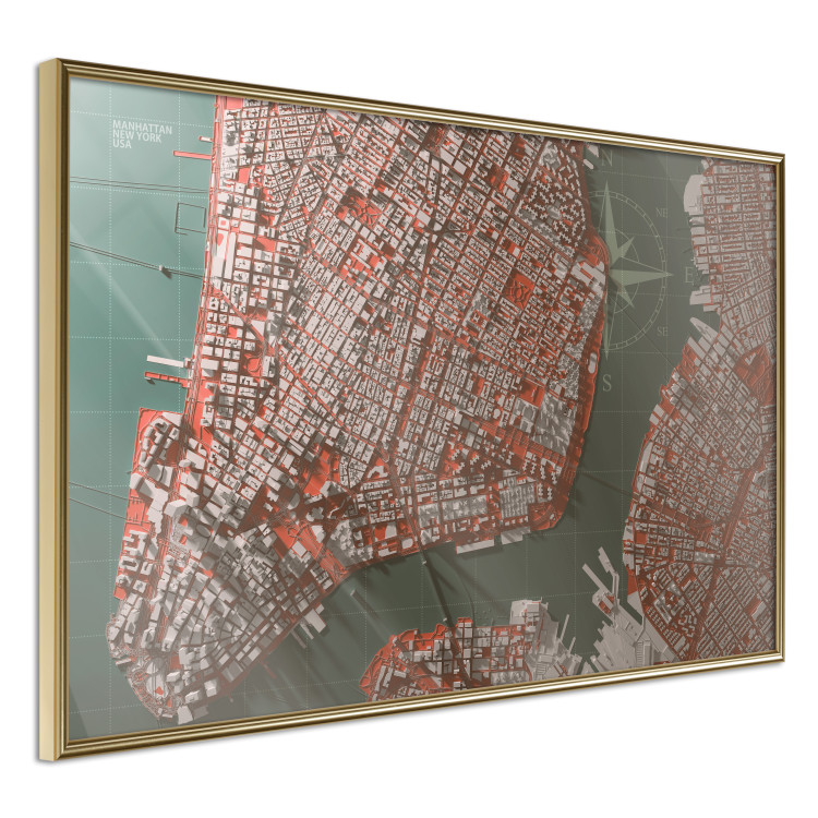 Wall Poster Let's Meet in Manhattan - map fragment of New York City 131769 additionalImage 12