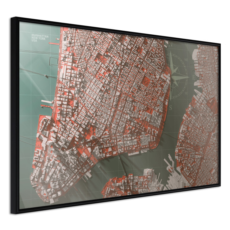 Wall Poster Let's Meet in Manhattan - map fragment of New York City 131769 additionalImage 11