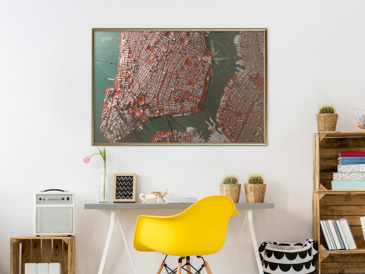 Wall Poster Let's Meet in Manhattan - map fragment of New York City 131769 additionalImage 5