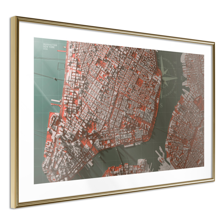 Wall Poster Let's Meet in Manhattan - map fragment of New York City 131769 additionalImage 7