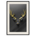 Wall Poster Golden Antlers - abstract figure resembling a deer with golden details 132269 additionalThumb 23