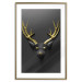 Wall Poster Golden Antlers - abstract figure resembling a deer with golden details 132269 additionalThumb 20