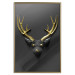 Wall Poster Golden Antlers - abstract figure resembling a deer with golden details 132269 additionalThumb 18