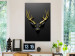 Wall Poster Golden Antlers - abstract figure resembling a deer with golden details 132269 additionalThumb 2