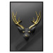 Wall Poster Golden Antlers - abstract figure resembling a deer with golden details 132269 additionalThumb 19