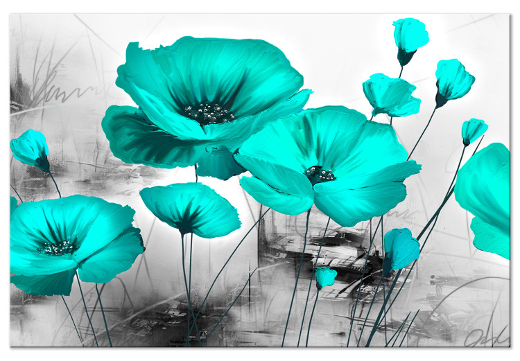 Large canvas print Turquoise Meadow [Large Format] 132369