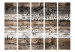 Room Separator Old Vineyard II (5-piece) - composition with inscriptions on a wooden background 133469 additionalThumb 3